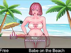 i play games with babe on the beach