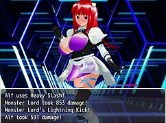 Girl B Hero Battles Monster Lord