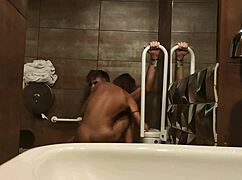 Boldly fucking this boy in the bar's toilet, recorded for all to see.