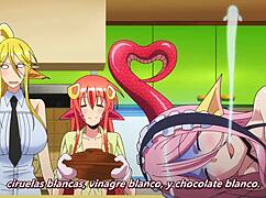 In the daily life with monster girls, episode eight unfolds