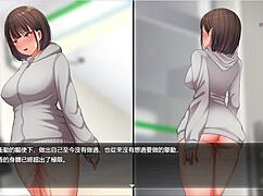 night walk 4: naked lower body stroll to the store builds hentai excitement to climax