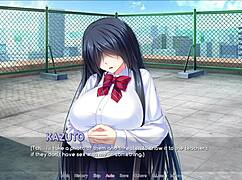 grabbing huge tits in anime bribe