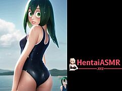 Froggy Anime Sluts in Bikinis Teasing with Subtle Masturbation Hints