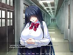 grabbing huge tits in anime bribe