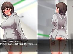 night walk 4: naked lower body stroll to the store builds hentai excitement to climax