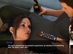 Kate bends over in skirt for creampie sex