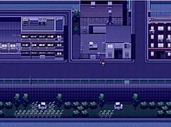 night walk 4: naked lower body stroll to the store builds hentai excitement to climax