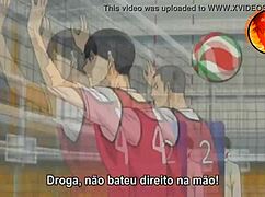 Anime Uedu Kun with Ass Spitroast and Screaming