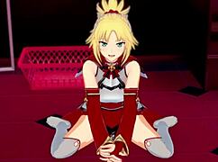Mordred Pendragon teases, Let me help you finish inside now.