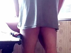 klaudiaambergirl licks ass in the window and gets cum in her mouth outdoor