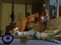 Blonde Stepmom Jacy Andrews in Taboo Bathroom Cowgirl Fucking