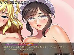 Maid-san and friends dive into a wild orgy in the final game scene.