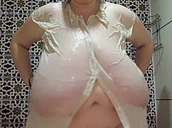 swinging my macromastia boobs in wild amateur action