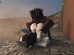 Bunny rides hard in wild cartoon POV with big ass action