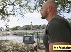 Petite Blondie Seduced By Muscular Dude Near Lake 😏