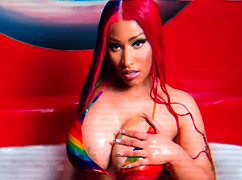 Nicki Minaj Shows Off Big Tits in Action