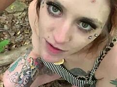 omg we got caught in forest while she begged for rough dick