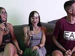 Brazilian Juliara Jujuba Cruela Loves Hard Domination in Casting on Sheer Red