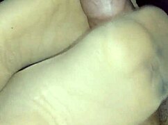 Homemade Footjob With Sheer Nylons