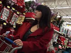 Caught a candid moment of a mom shopping unnoticed.