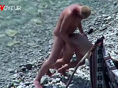 Beach voyeur catches slut wife getting pounded in public.