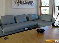 busty african dancer blows at wild audition!