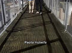 Married Paolla Hotwife banging nonstop on BR 153 highway. Drivers enjoy the wild street sex show with her.