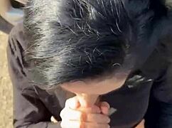 He fucks her round ass hard, then puts all the cum on her face and in her mouth!