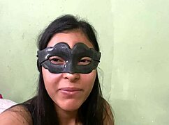 Latina teen calls ex while new partner fucks her in lingerie.