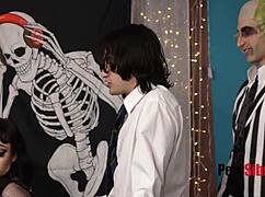 Beetlejuice Stepsisters Hex with Pussy Juice in Uniform