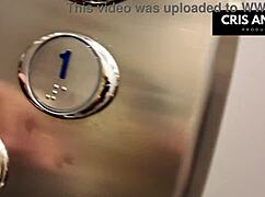 Spanish blackout traps her in elevator, ends up banging married neighbor