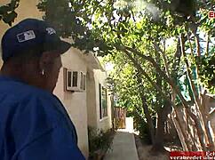 Naughty white milf with big silicone tits enjoys monster cock interracial