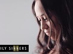 Family Sinners - Step Daughter Catches Step Dad Jerking