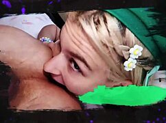 Watch this blonde babe get dicked doggystyle hard in sloppy deepthroat and missionary?