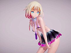 Detailed View Of Apple Pie In Micro Bikini And Skirt Outfit