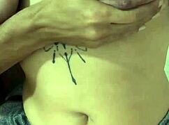 Gentle interaction with tits involving light spanking.