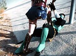 Foursome cosplay with superheroes.