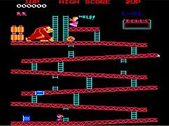 Hot Brunette Plays Donkey Kong Game