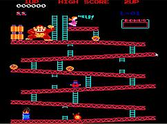 Hot Brunette Plays Donkey Kong Game