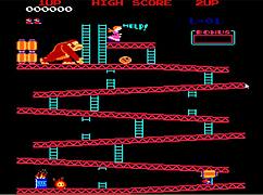 Hot Brunette Plays Donkey Kong Game