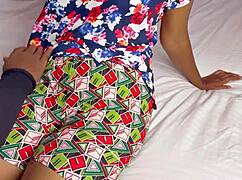 She’s screaming while I lick her pussy with hot legs