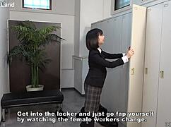 hey, wanna see japanese office lady dominate in cfnm style?