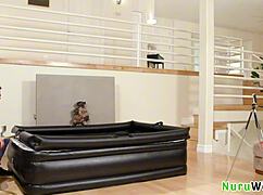 Naughty Big Tit Brunette Masseuse Films Wet Naked Nuru Massage Seth Gamble Gal Ritchie