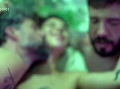 A Safada Takes Two Hard Cocks in Full Video