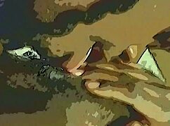 Sensualizing and sucking cock.