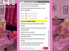 loira gostosa shows off on webcam, she teases with blonde fetish.