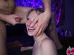 Goth blonde, you ready for extreme face fucking and gagging?