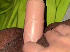 Latina Masturbates With Dildo From Brother