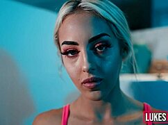 Big Boobs Fitness Model Oiled Up & Covered