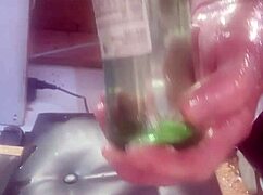 man, sticking this bottle up my ass feels wild!